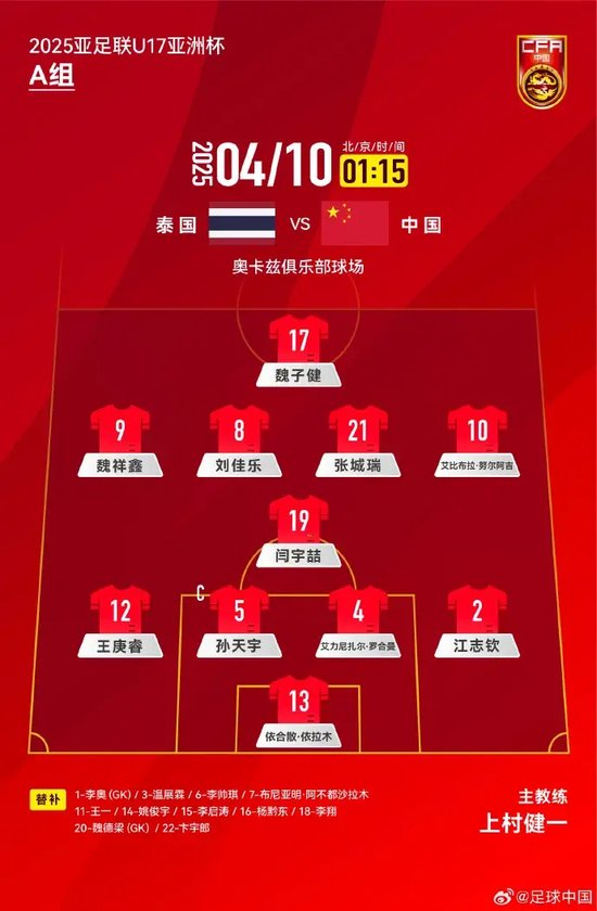 U17国少2比0泰国取首胜 布尼亚明传射建功 U17国少2比0泰国取首胜 布尼亚明传射建功