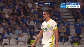 侯森8扑救零封申花 国安客场3-0升至中超次席